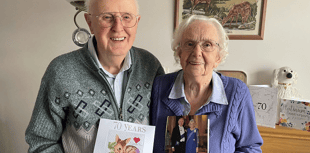 Couple return to chapel to celebrate Platinum wedding anniversary 