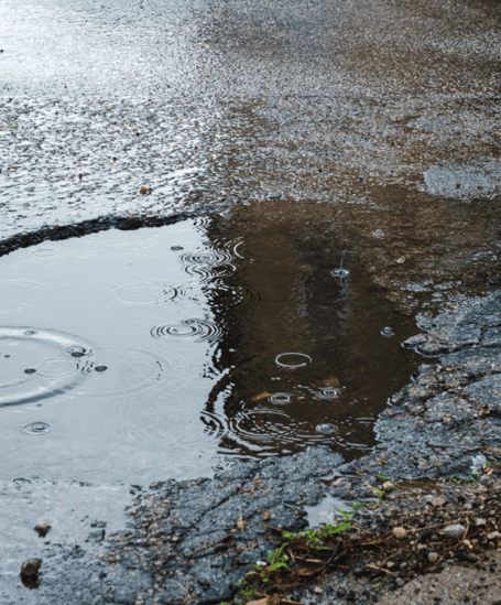Pothole stock image 