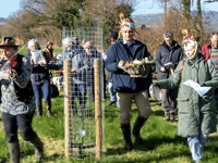 Church joins forces with community orchard for wassail 