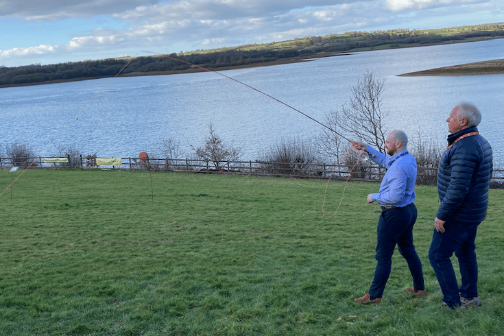 Fly fishing at Roadford Lake