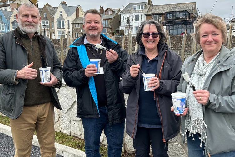 Bude-Stratton Town Council members joining in the celebrations (Picture - BSTC)