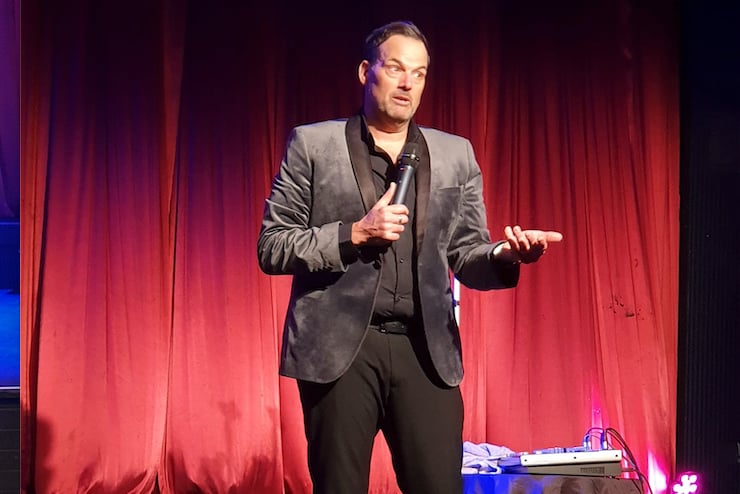 Entertainer Johnny Cowling was the star of the evening.