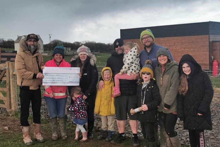 Bude Lego event charity cheque