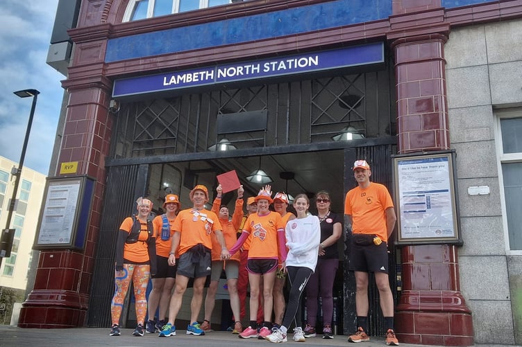 The fresh-faced Camelford Up and Running group ahead of their 19.5 mile challenge