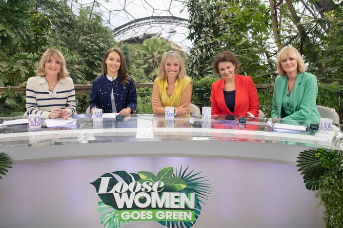 STRICTLY EMBARGOED UNTIL 13:30 ON WEDNESDAY 10th APRIL 2024
From ITV Daytime

LOOSE WOMEN GOES GREEN
Monday 22nd April from 12:30pm on ITV1 & ITVX to mark World Earth Day 

To celebrate Wild Earth Day, Loose Women will air a special show at the Eden Project in Cornwall on Monday 22nd April, from 12.30pm on ITV, ITVX and STV. 

Surrounded by the largest indoor rainforest in the world, Kaye Adams, Katie Piper, Nadia Sawalha and Jane Moore will discuss if the way that we live, love, spend and socialise can help save the planet. 

Photographer: Jon Hall

(C) ITV 

For further information please contact Peter Gray
Mob 07831460662 /  peter.gray@itv.com

This photograph is (C) *** and can only be reproduced for editorial purposes directly in connection with the programme or event mentioned herein.

Once made available by ITV plc Picture Desk, this photograph can be reproduced once only up until the transmission [TX] date and no reproduction fee will be charged.

Any subsequent usage may incur a fee.

This photograph must not be manipulated [excluding basic cropping] in a manner which alters the visual appearance of the person photographed deemed detrimental or inappropriate by ITV plc Picture Desk.

This photograph must not be syndicated to any other company, publication or website, or permanently archived, without the express written permission of ITV Picture Desk.

Full Terms and conditions are available on the website www.itv.com/presscentre/itvpictures/terms
