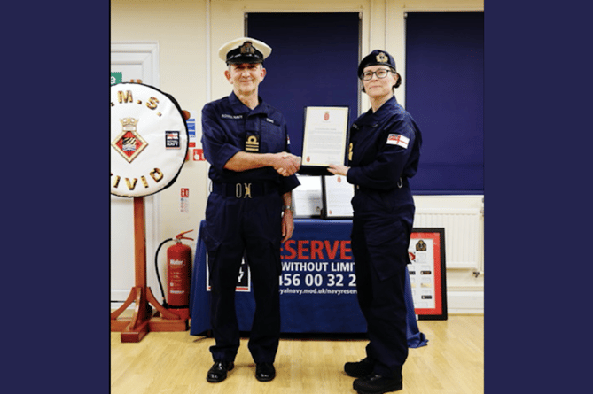 Holsworthy Royal Navy 43 years service Award