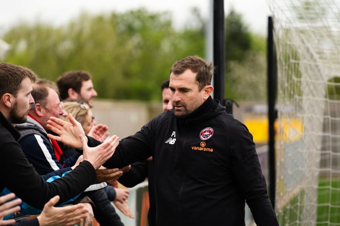Truro City boss Paul Wotton thanks the fans for their support.