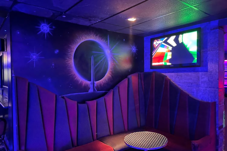 One of the murals inside the Neon Bodmin nightclub, designed by local artist Harry Maddox.