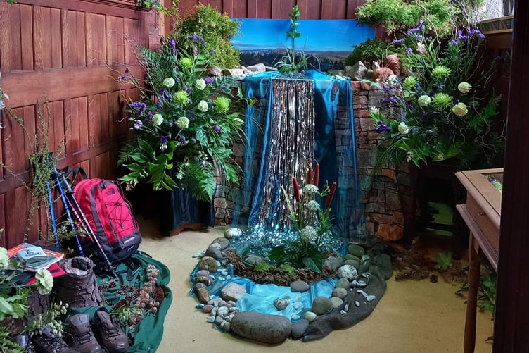 One of the St Andrew's Church flower festival arrangements