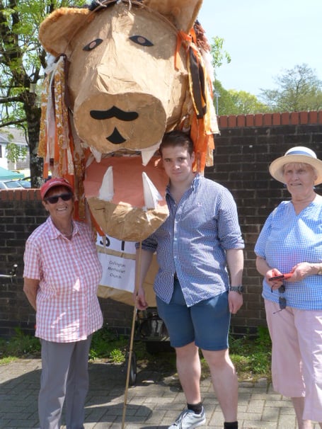Callington Methodist Church's Giant Aslan for Callington Mayfest 2024