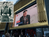Veteran pictured on London billboards for 80th anniversary campaign