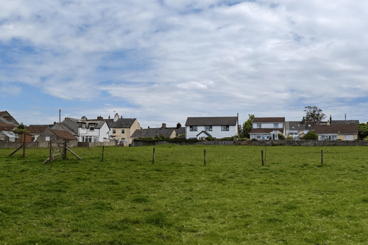 The land which has the permission for 14 dwellings