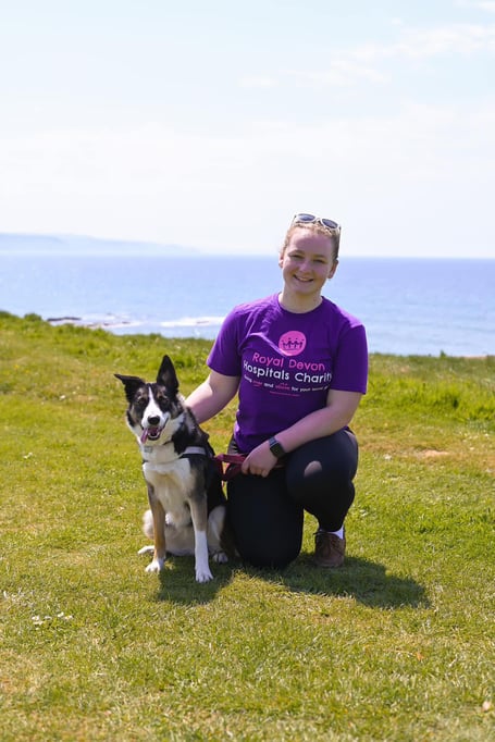 Megan Fry of Holsworthy and trusty collie Pip have raised more than £1,000 for the Caroline Thorpe children’s ward at North Devon District Hospital in Barnstaple