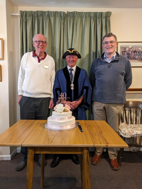Trustees David Trout and Paul Cottle with Holsworthy Portreeve Barry Parrish