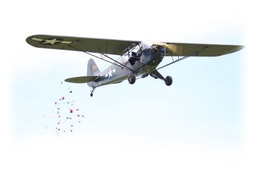 The World War II plane scattering poems, written by the children of Bridge Schools in Bodmin, over The Somme