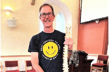 Martin and his spine model "George"