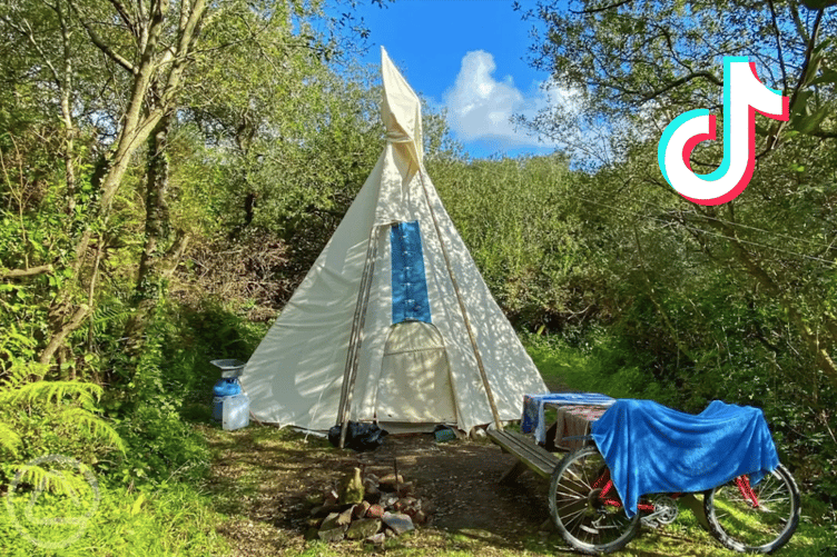 St Kew Tipi Holiday Campsites has gone viral on TikTok