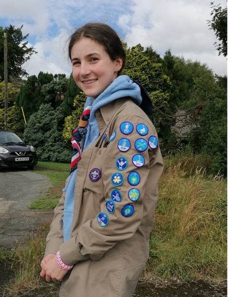Charlotte waiting for the minibus on Sunday