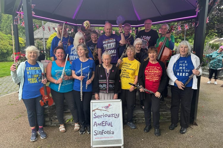 The other SAS (The Seriously AwEful Symphonia -  Community Orchestra) performed at Camelford Bandstand