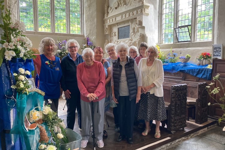 The Flower Festival staff at St Swithin’s Church, Launcells