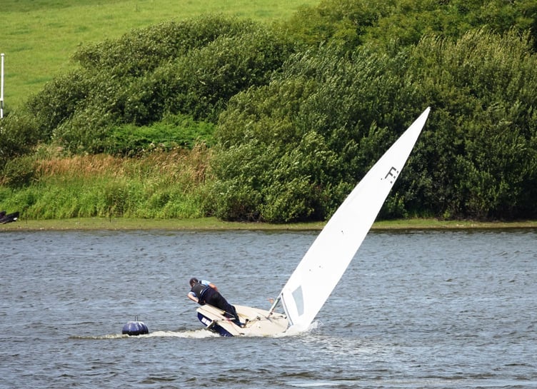 Nathan Pollard (Laser) was victorious in Sunday's races at Upper Tamar Lake.