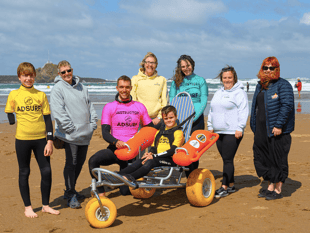 Cornish brewery support adaptive surfing charity with donation