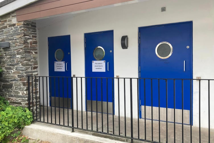 The toilets had to be closed recently due to the vandalism