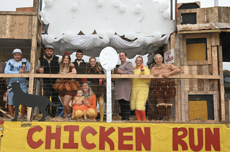 Some floats were particularly nervous to pass the butchers (Picture: Adrian Parsons)
