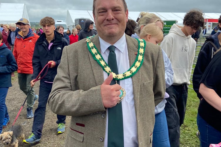 Mayor of Holsworthy, Cllr Nigel Kenneally was spotted making his way round the show 