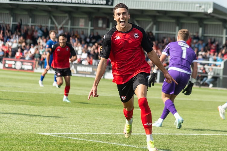 Truro City v Worthing, Jaze Kabia.