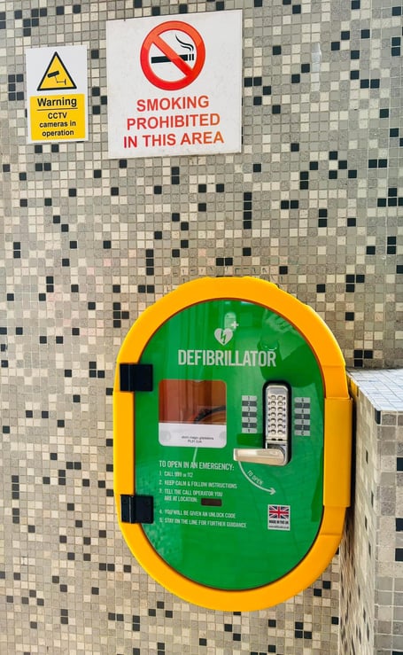 The new defibrillator installed in Bodmin's town centre