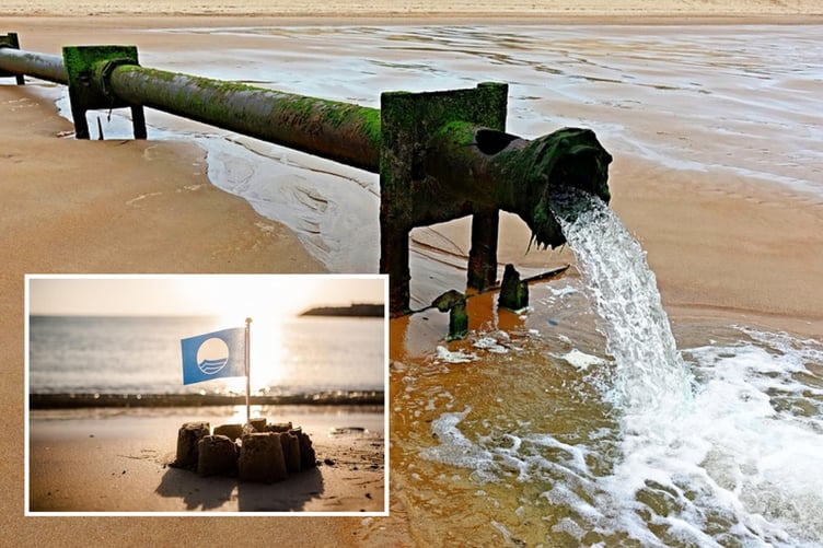Sewage dumped on Cornish Blue Flag Beaches