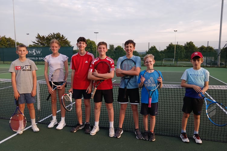 Members of Launceston Tennis Club Juniors took on a 12-hour tennis marathon