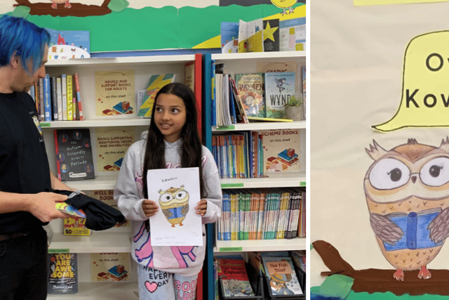 Young resident wins library mascot design competition 