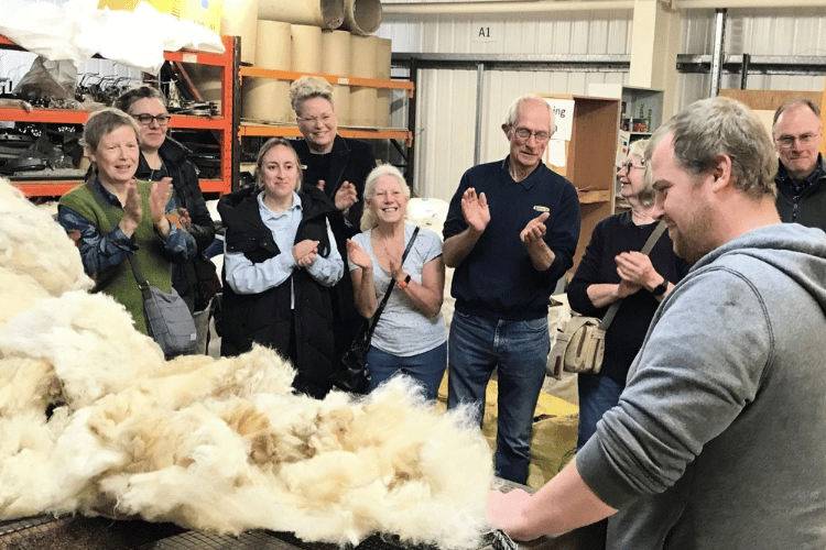 Visitors in sorting area of Launceston's Mill on National Manufacturers Day 2024