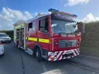 Fire crews rescue casualty after car overturns near Holsworthy