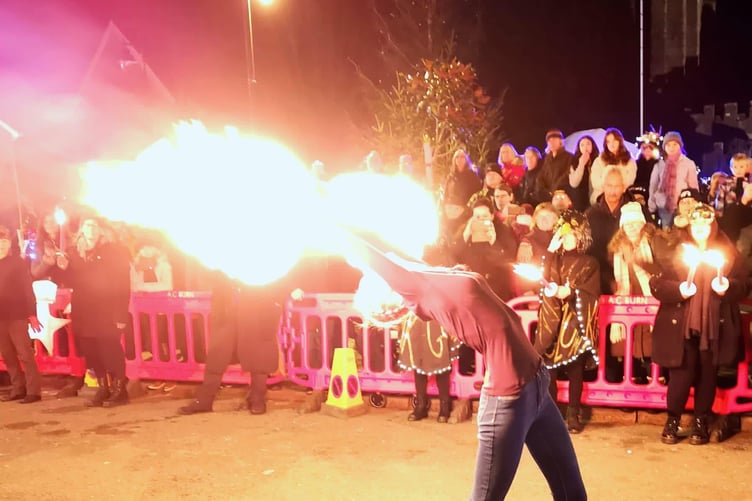 FIRE eating displays at the Kelliwik Golowi event