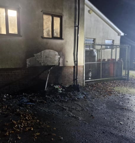 The damage to the memorial hall amid warnings it could have been worse if it wasn't for Holsworthy fire crews (Picture: Nigel Kenneally)