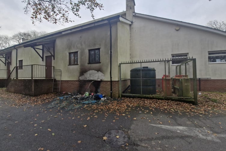 The damage to the Holsworthy Memorial Hall (Picture: Nigel Kenneally)