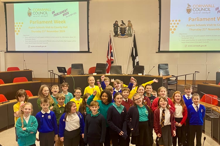 Aspire schools visit to County Hall.