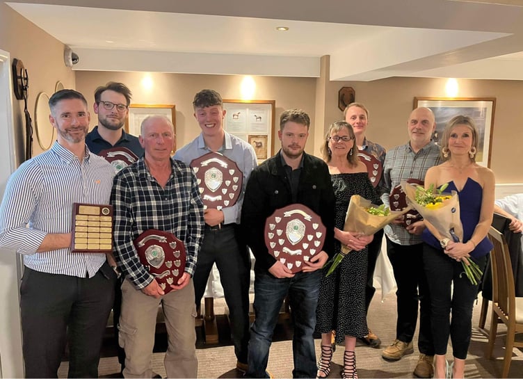 Bude's trophy winners. From left: Wayne Adams, Warren Rumble, Mike Taylor, James Turner, Peter Ellis, Louise De Rosa, Jack Miles, Michael Taylor and Kate Edwards. MiPicture: Bude Cricket Club