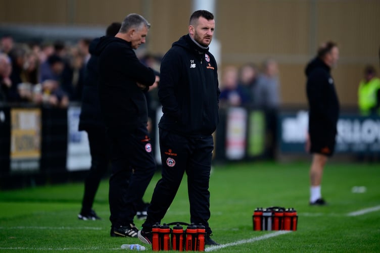 Stewart Yetton, Assistant Manager of Truro City during the National League South match between Truro City and Hemel Hempstead at Truro Sports Hub on 5 October 2024  Photo: Phil Mingo/PPAUK