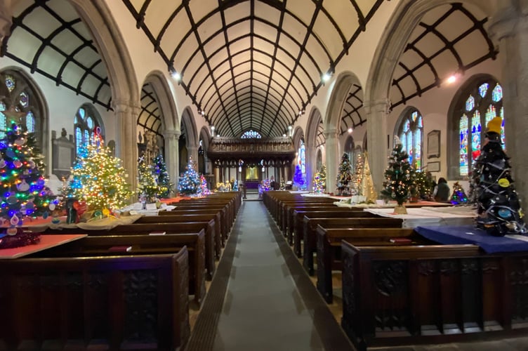 St Mary's Church Christmas Tree Festival Launceston