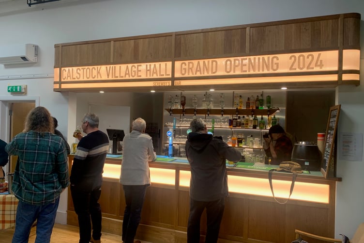The new bar, made with cherry wood by local carpenter Rory White was designed with a cinema theme in mind to match the theatrical events the hall can now accommodate. (Picture: Sarah Martin)