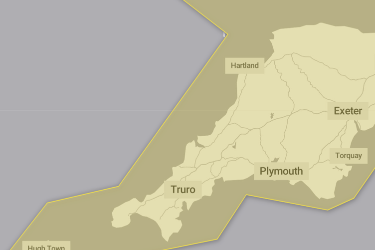 Yellow weather warning for the South West (Picture: Met Office)