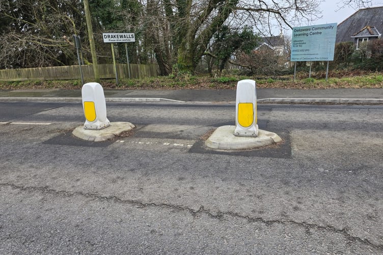CLLR Dorothy Kirk regrets the "waste of time and money" on this pedestrian island which "would never and could never work". The island is too narrow to be safe for parents crossing, and obliges lorries to go onto the wrong side of the road in order to make the turning to Albaston, say local people