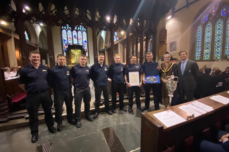 There was a celebration of all things Lanson in St Mary Magdalene Church on Sunday, February 2, for the Mayor’s Civic Service. Councillors, local organisations and visiting dignitaries were expertly led by the mayor and Rev Sean Clancy as Launceston Youth Music Theatre, the town band and St Mary’s own choir gave some incredible performances before the finale, a rousing chorus by all of ‘Cornwall My Home’. During the service there was rapturous applause for the town’s fire service as its representatives were invited to the front of the church to receive the Mayor’s Civic Award for the year 2025. They are pictured left to right: Firefighters Ryan Harris, Josh Harris, Adam Daw, Luke Bailey-Smith, Scott Sanders, crew managers Graham Newberry and Karl Hockridge, with the mayor of Launceston Helen Bailey and the High Sherriff of Cornwall Sam Galsworthy. 