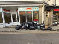 Town waste issues persist as three tonnes of bins left on streets