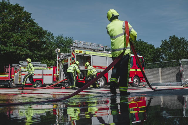 Nine fire stations respond to large agricultural fire