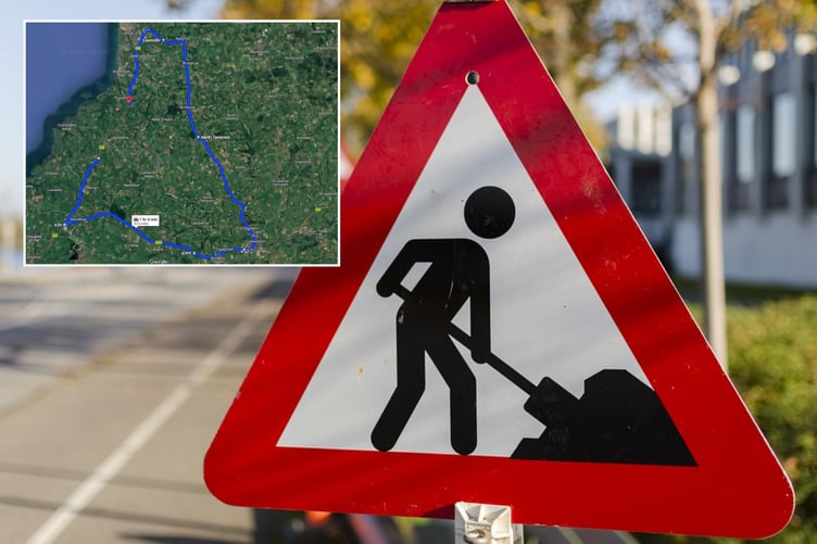 A39 Roadworks Collage